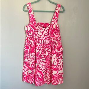 Anthropologie Floral Pink Swing dress.  Size 8P
